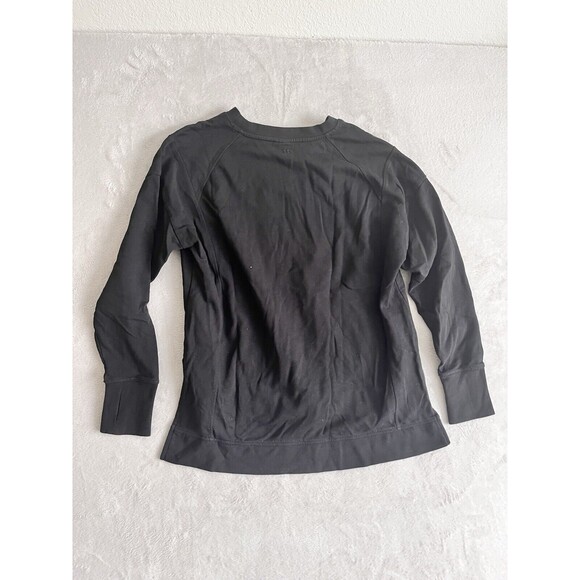 Sweaty Betty Womens S Black Pullover Sweater Side Slit Oversized Slouchy - Picture 8 of 10